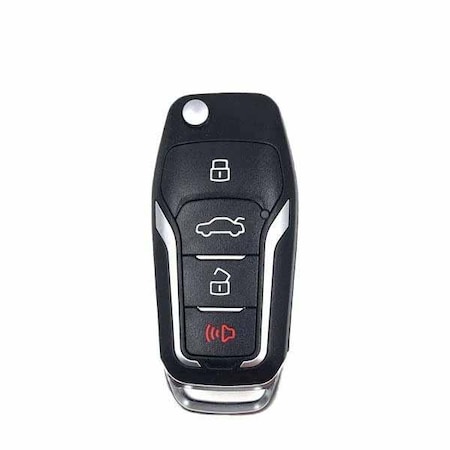 Keyless Factory Replacment 4-Button Flip Key or Mercury Lincoln 2000-2019, H92 Keyway RFK-FD-H92